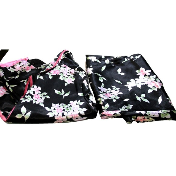 Sweet Treasures Womens Satiny Pajama PJ 2 Piece Set Sleepwear Loungewear 2X - Picture 1 of 8